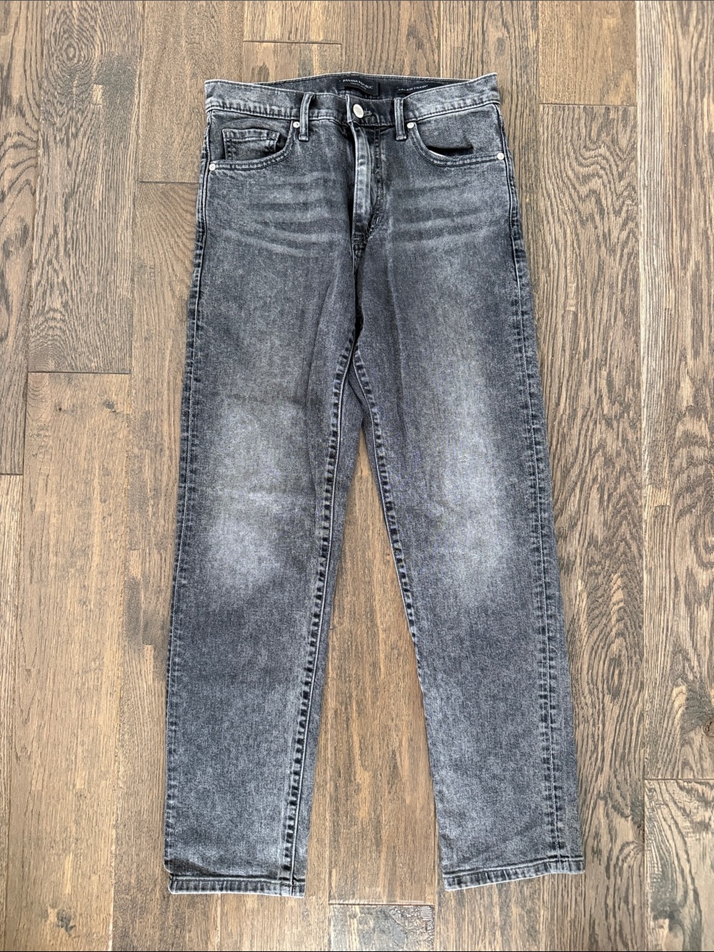 Banana Republic gray high-rise straight jeans